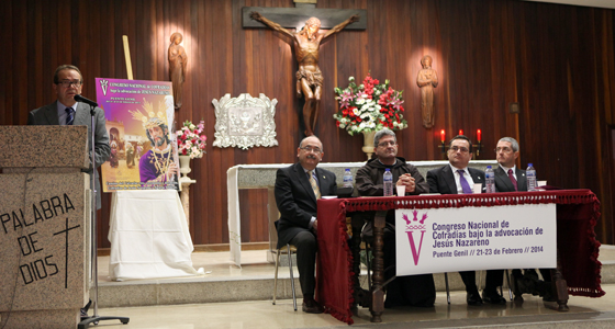 El V Congreso de Cofradías se celebrerá durante los días 21 a 23 de febrero de 2014.