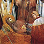 Giotto di Bondone. Comprobación de los estigmas a la muerte del santo