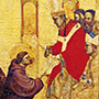 Francisco y sus primeros compañeros ante el Papa